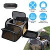 Expandable Pet Carrier Airline Approved Cat Dog Carrier Cat Collapsible Soft Carrier Bag with Removable Fleece Pad Pockets Breathable Mesh Adjustable