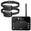 2 In 1 Wireless Electric Dog Fence Waterproof Pet Shock Boundary Containment System Electric Training Collar with 2 Receiver Collars for Small Medium