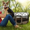 Portable Foldable Pet Tent Exercise Pen Kennel Removable Zipper Top and Bottom Water Resistant Indoor Outdoor Use For Dogs Cats Other Pets