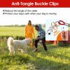 29.5FT Dog Tie Out Cable Long Dog Leash Chew Proof Lead Dog Chain with Durable Spring 360° Rotatable Clips PVC Case for Outside Yard Caming