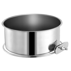 Stainless Steel Dog Bowl Pets Hanging Food Bowl Detachable Pet Cage Food Water Bowl with Clamp Holder (Option: HangOnBowFeederL)
