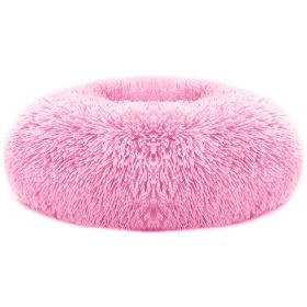 Pet Dog Bed Soft Warm Fleece Puppy Cat Bed Dog Cozy Nest Sofa Bed Cushion For S/M Dog (Option: PetCalmingBedPinkM)