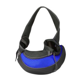 Pet Carrier for Dogs Cats Hand Free Sling Adjustable Padded Strap Tote Bag Breathable Shoulder Bag Carrying Small Dog Cat (Option: PetPuppyCarrierBlueL)